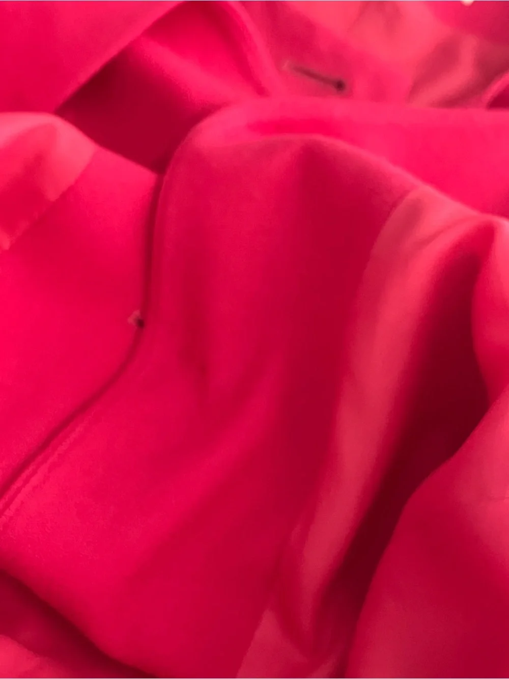Dior Red Collarless Blazer with Gold Buttons vintage wood luxury